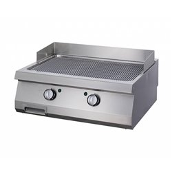 Plancha 1/2 Rainuré Chrome - Double - Gas